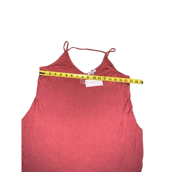 Z Supply Tank Top‎ Womens Medium Red Strappy V-Neck Cami Boho Minimalist - Image 6