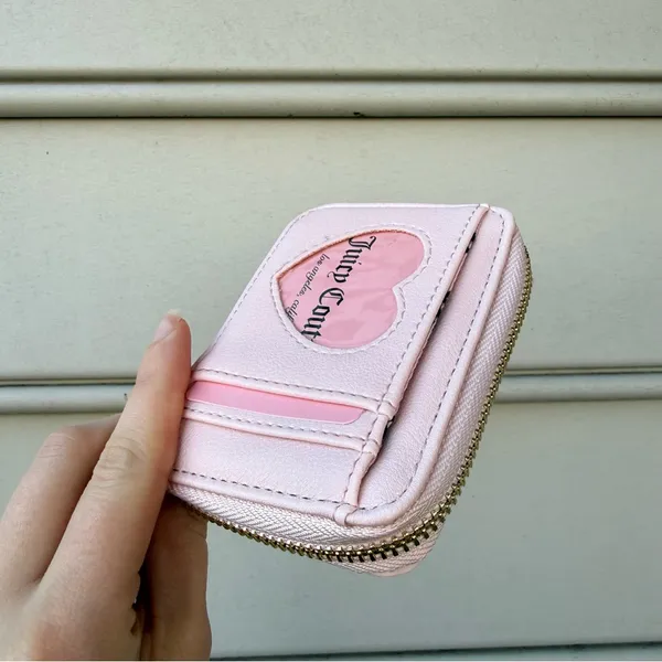 Juicy Couture terrycloth Pink Wallet with Strawberry Design coin pouch - Image 2