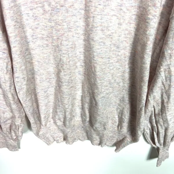 Ella moss multicolored sweater women's Size medium Puff Sleeves Round Neck‎ - Image 4