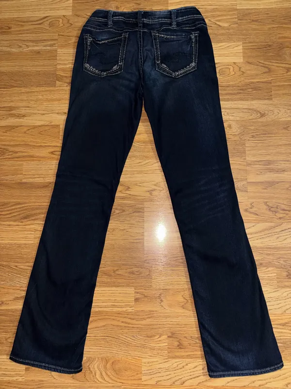 Silver Jeans Co Suki Slim Boot Women’s Size 31x35 Tall Dark Wash Embroidered - Image 15