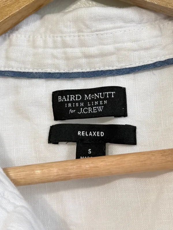 J CREW Irish Linen Baird McNutt Irish Button Up shirt Size Small AY665 - Image 3