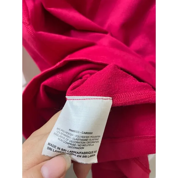 NIKE DRI-FIT Pink Long Sleeve Turtleneck Shirt Top Sz L Fuchsia Thumb Hole - Image 6