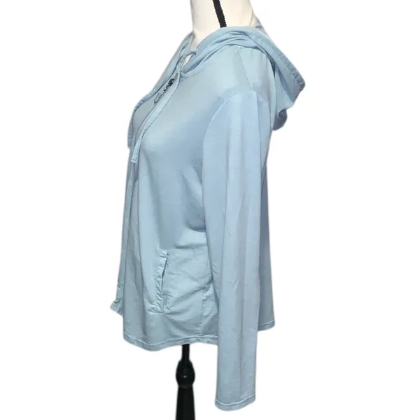 32 Degrees Cool Light Blue Full Zip-Up Hoodie Lightweight Pockets - Image 5