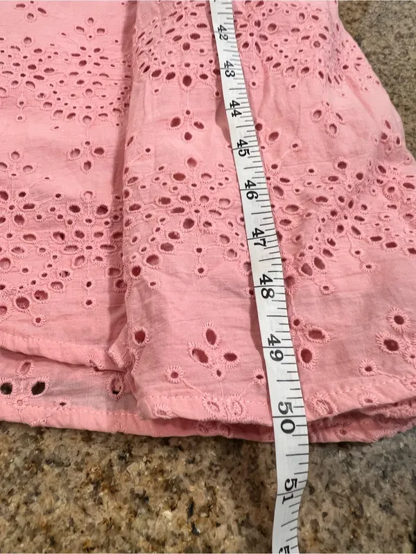 CoMMENSE Cotton Sleeveless Embroidered Eyelet Dress with Deep V Neck Small NWT - Image 10