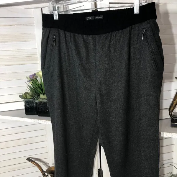 ZARA career pants gray cuffed hem relaxed barrel legs preppy academia heritage - Image 5