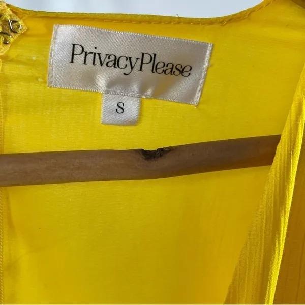 NWT Privacy Please Chiffon‎ Asymmetric Maci Dress in Yellow Size Small - Image 6