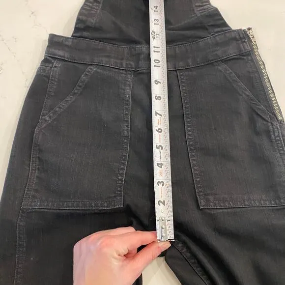 Madewell Cali Demi-Boot Overalls in‎ Black Frost size XS - Image 9