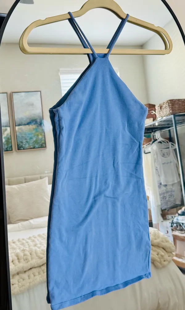 ZARA Mini Dress Blue - Image 2
