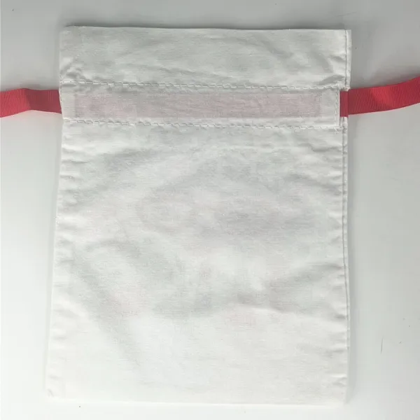 Sephora MakeUp Geek Drawstring Cloth MakeUp Delicates Travel Bag White Red New - Image 4