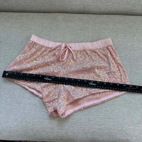 Victoria's Secret Sequin Pajama Shorts Small Pink Iridescent Glam Coquette - Image 9