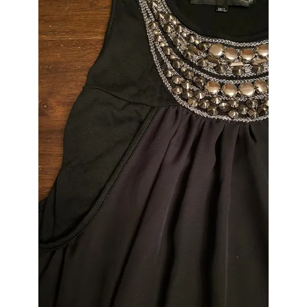 Double tank size M/L silver studs women - Image 3