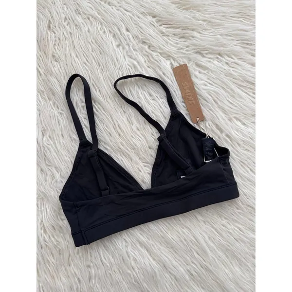 Skims Fits Everybody Triangle Bralette Onyx Size XXS - Image 5