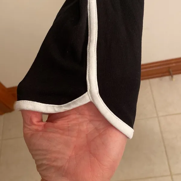 Motherhood, maternity size M, black, stretchy pants with white stripe - Image 3