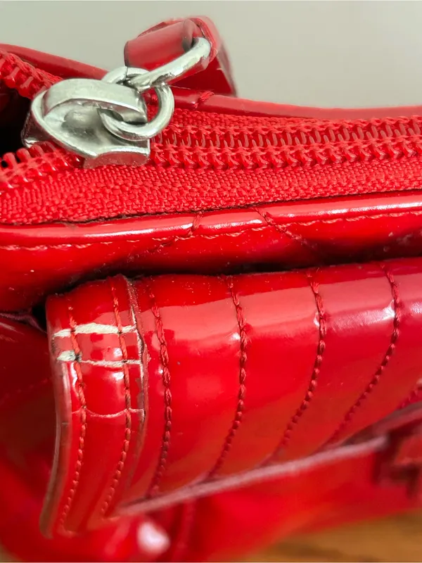 Coach Poppy Gloss Red Mini Purse - Image 13