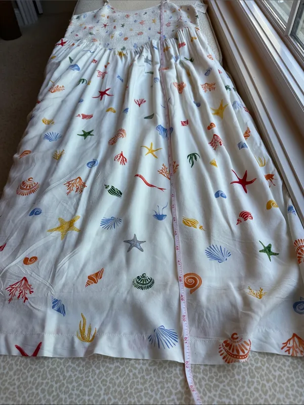 NWT a new day Off White Maxi Dress with Colorful Sea Life Print size XXL - Image 10