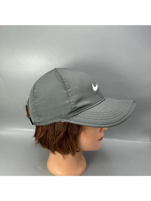 Nike Dri Fit Featherlight Golf Hat Womens One Size Gray Swoosh Logo Hook & Loop - Image 3