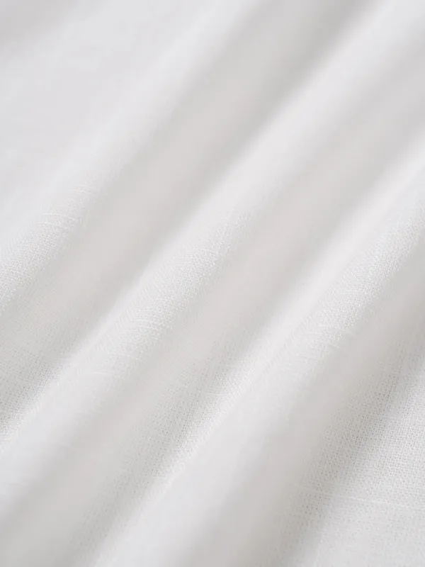 Berlook White Plunging Ruched Beach Dress - Image 6