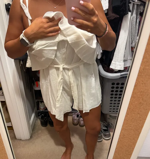 Hello Molly White Romper - Image 4