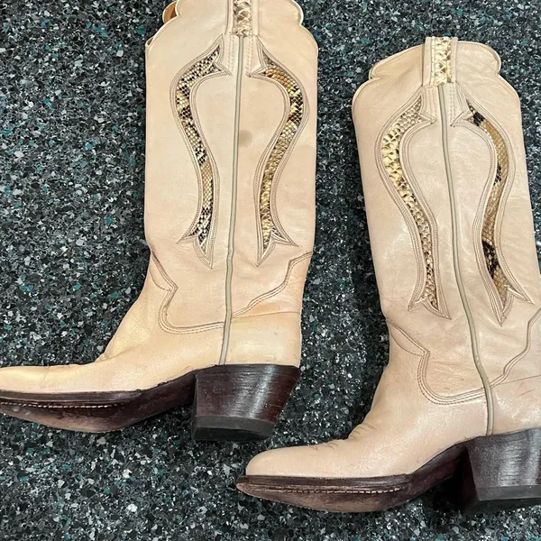 Vintage The Sanders Leather Cowboy Boots 3264 WIC19 Women 5.5 B W/ Box - Image 4