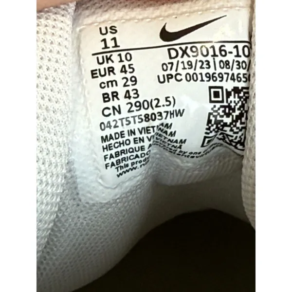 Nike Air Zoom Bella 6 Women Size 11 White Blue Pink Sneakers Training Shoes - Image 12
