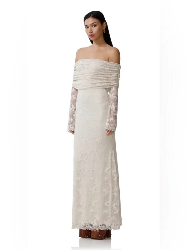 AFRM by Anthropologie Plus,Thelma Lace Ivory Dress,Size 1X,NWT - Image 4