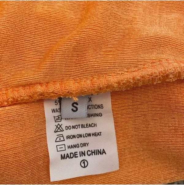 Orange One Shoulder Crop Top - Image 2