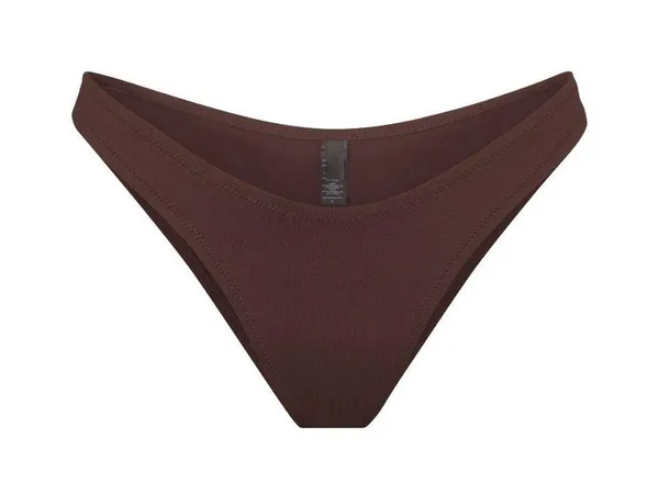 SKIMS NWT Swim Cheeky Tanga Bikini Bottoms cocoa Small NWT - Image 3