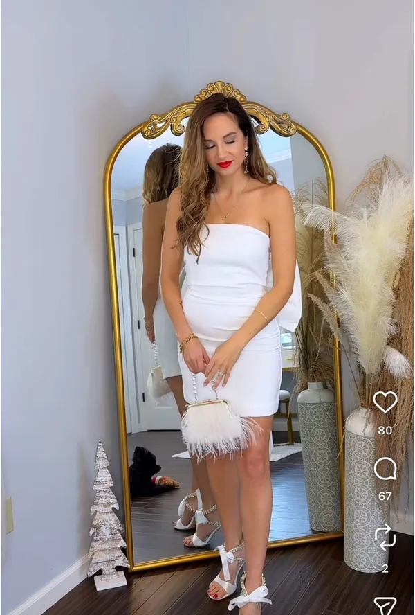NWT Vici White Mini Bow Dress - Image 3