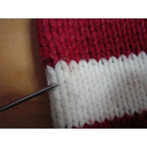 Handmade Hand Knit Pullover Sweater Turtleneck Size Med Crochet Warm Striped Vtg - Image 9