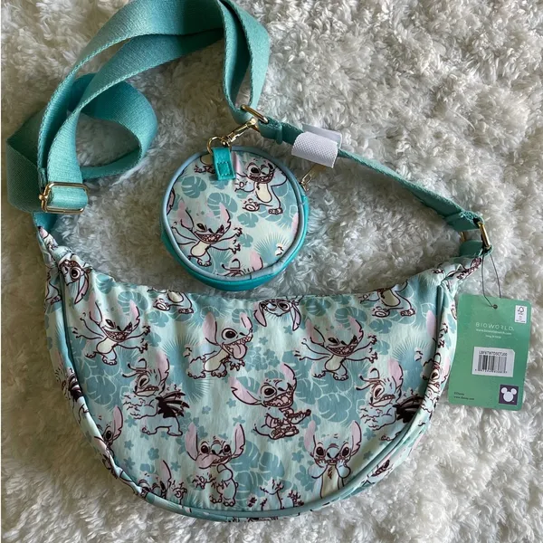 Bioworld Lilo & Stitch Tropical Stitch Purse + Detachable Coin Pouch NEW Disney - Image 2