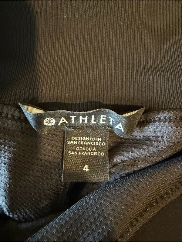 Athleta Black Athletic Tennis Mini Skort Size 4 - Image 3