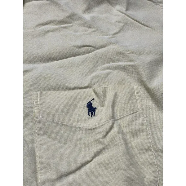 Polo Ralph Lauren Button-Front Yellow Shirt XXL Big‎ Tall F-113 - Image 4