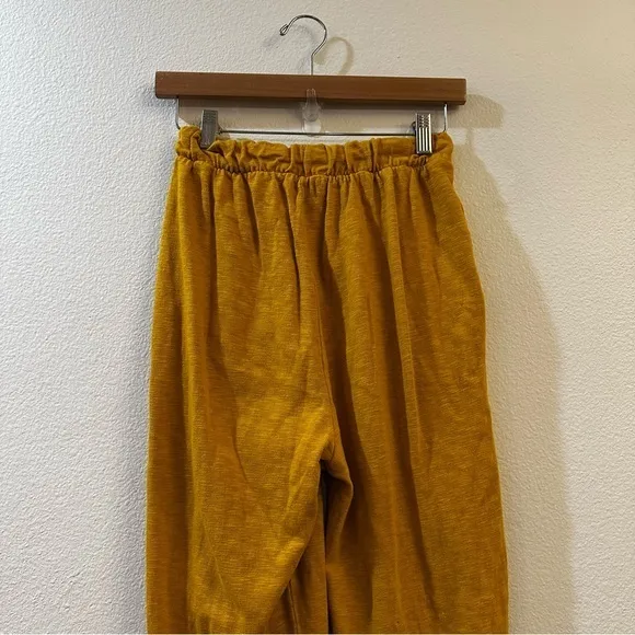Free People Beach Culver City Pleated Slouchy Pants Size XS Yellow‎ Boho Casual - Image 7
