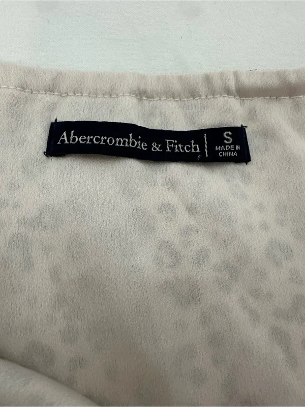 Abercrombie & Fitch White Leopard Print Slip Midi Dress - Image 6
