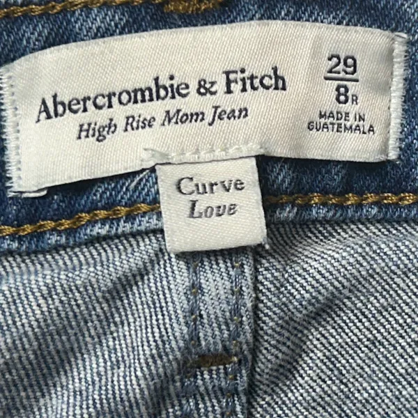 Abercrombie Curve Love High Rise Mom Jeans 29 8R Distressed - Image 4