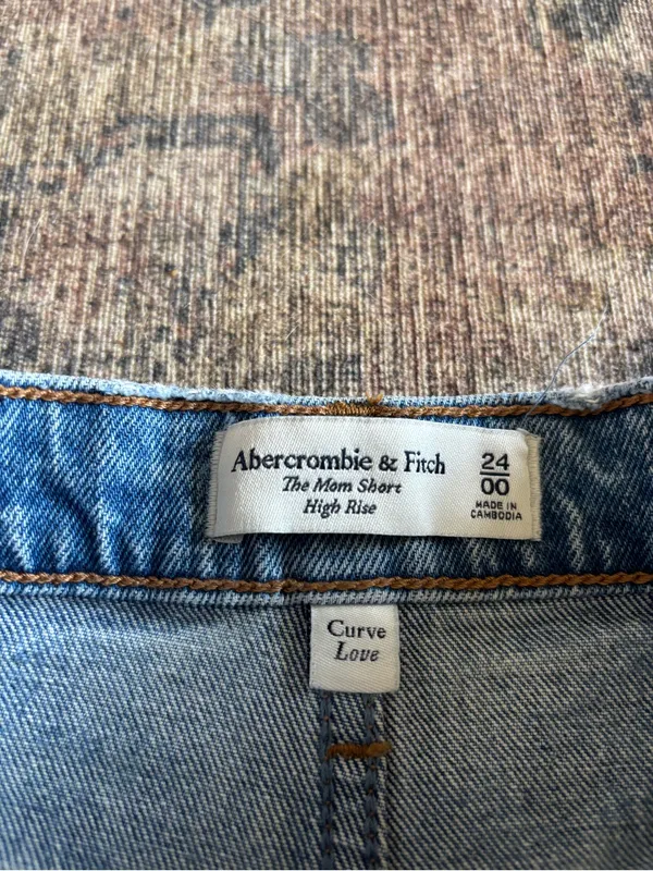 Abercrombie & Fitch The Mom Short High Rise Denim Shorts Size 24 - Image 6