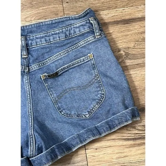 Lee‎ Double Button Denim Shorts Y2K Style Carefree Playful Summer Americana Sz 8 - Image 12