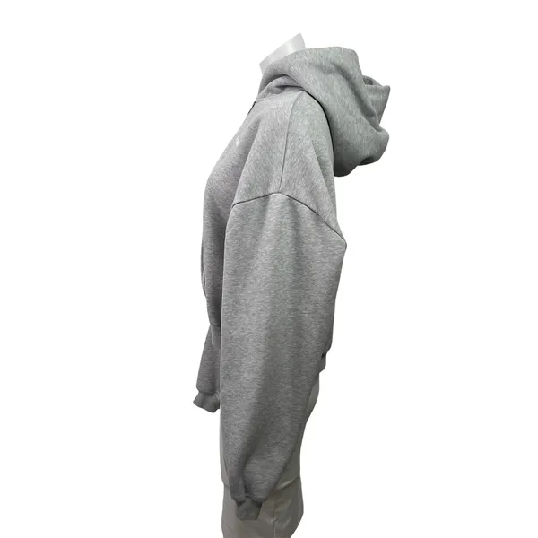 Gymshark Cosy Luxe Zip Through Women's Gray Fleece Hoodie Sweatshirt Top Size M - Image 2