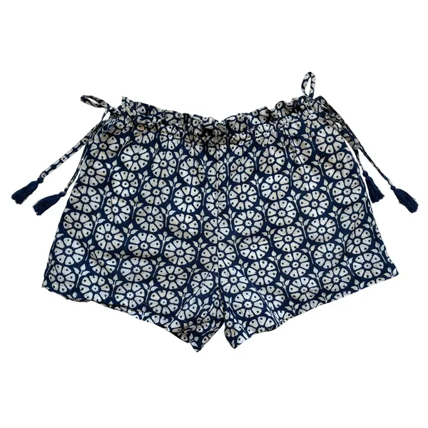 Roller Rabbit for Target Navy Blue Floral Cotton‎ Tassel Shorts Womens Medium - Image 2