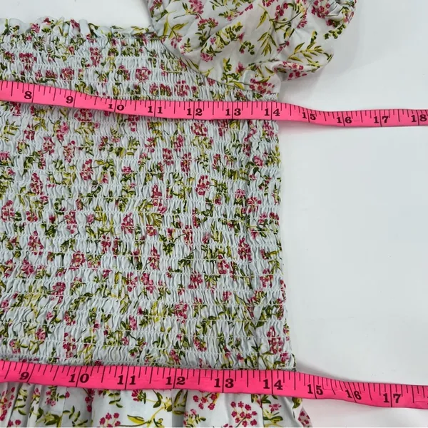 J.‎ Crew Short-Sleeve Smocked Dress in Meadow Floral Size Medium - Image 7