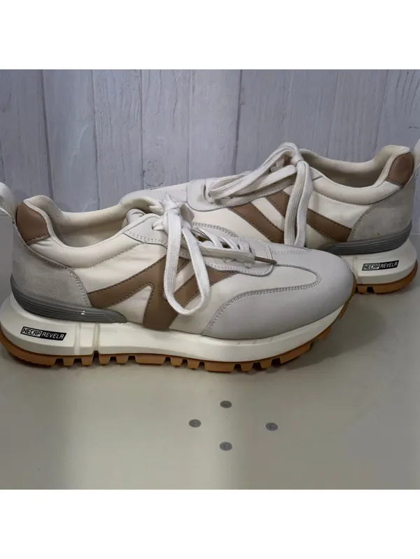 Necap Revela Chunky Platform Sneakers Women’s US 7.5 White Tan Casual Shoes - Image 9