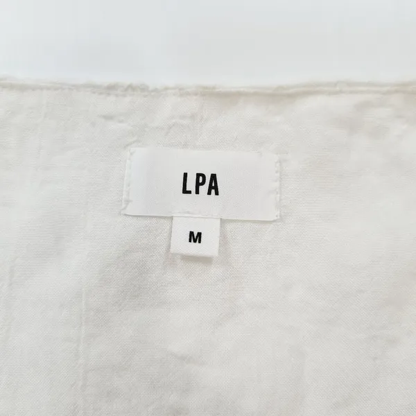 LPA Gabriella Eyelet Maxi Dress in Coconut Milk Medium - Image 5