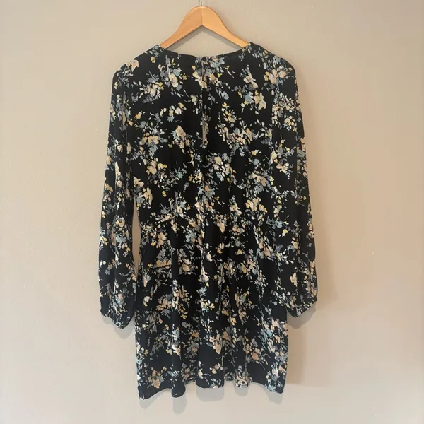 ABERCROMBIE & FITCH Women’s Long Sleeve Floral Mini Dress‎ Size Large Like New - Image 2