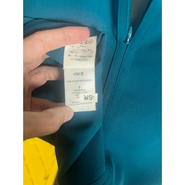 Vince Womens Teal Blue Sleeveless Shift Mini Dress Size 2‎ V1588-90389 - Image 9