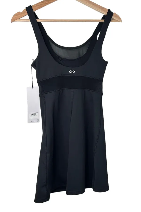 Alo Airlift Double Trouble Tennis Dress XXS BLACK NWT - Image 5