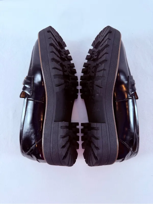 Sam‎ Edelman Laurs Platform Lug Sole Horsebit Loafer in Black Size 7.5 - Image 8