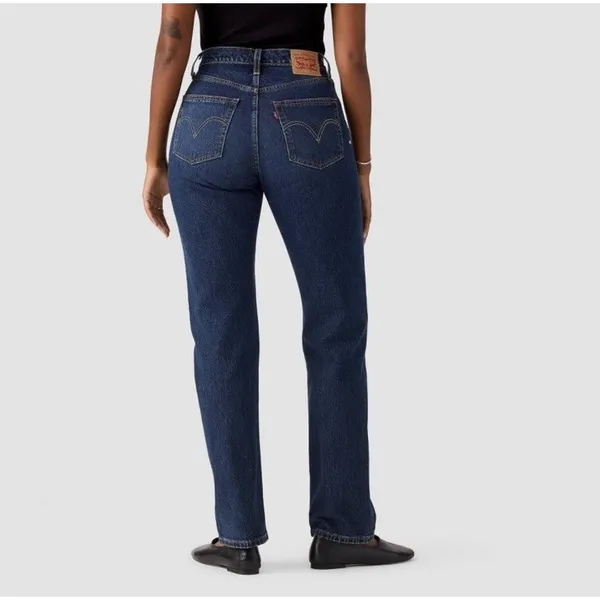 Levi's 501 Curve Jeans Women's 25 Mild Salsa 32 Dark Wash‎ Blue Denim Button Fly - Image 2