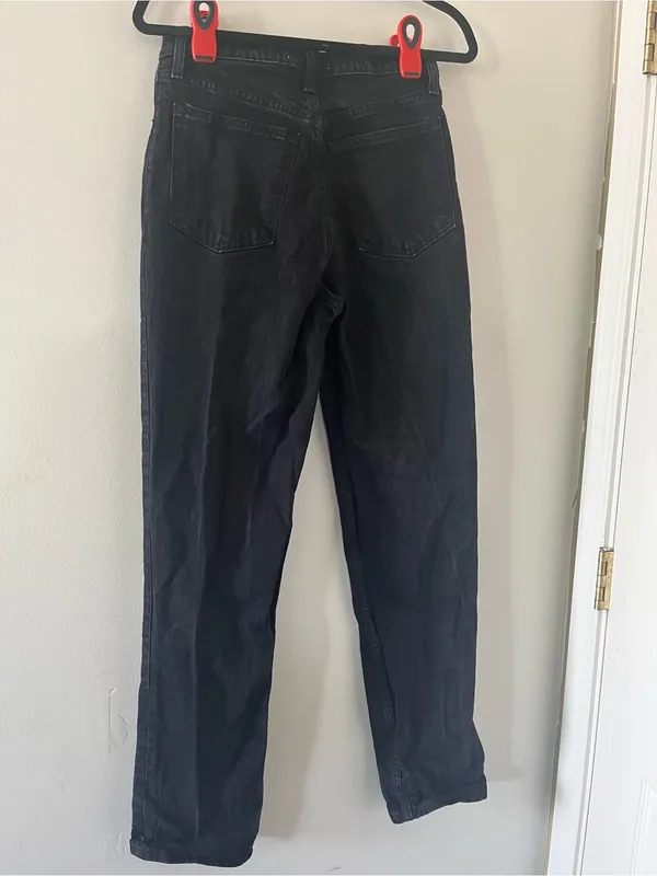 Abercrombie The 90s Straight Ultra High Rise Jeans 28 6 Black Minimalist Capsule - Image 5