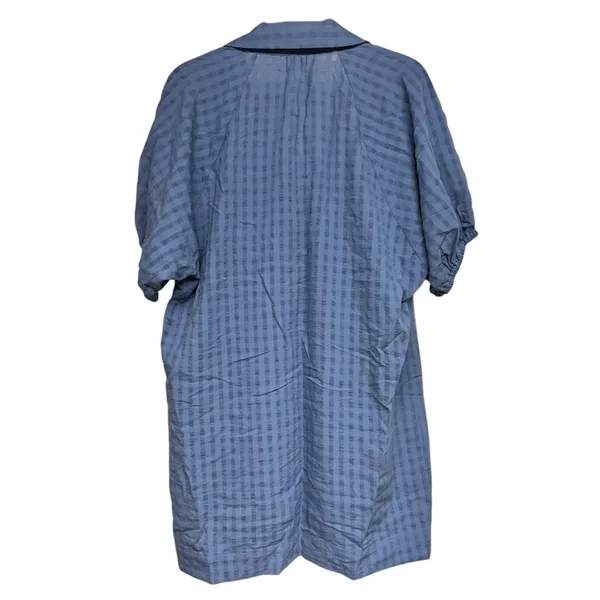 Anthropologie V-Neck Tiered Sleeve Tunic Dress Wedgewood Women's‎ Size Medium - Image 2