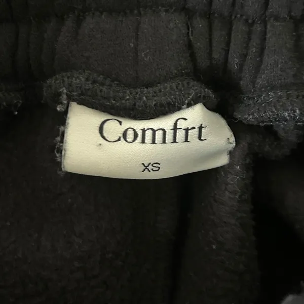 Comfrt Signature Fleece Jogger Sweatpants Black High Waisted Women's Size XS - Image 6